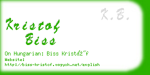 kristof biss business card